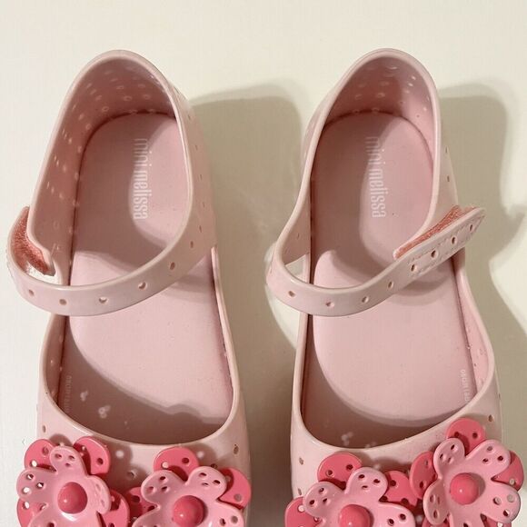 Mini Melissa Furadinha Perforated Pink Flower Sandals Toddler Girls Size 11 - Picture 5 of 12